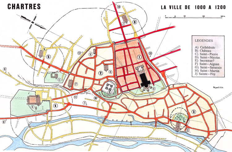 Chartres de 1000 à 1200